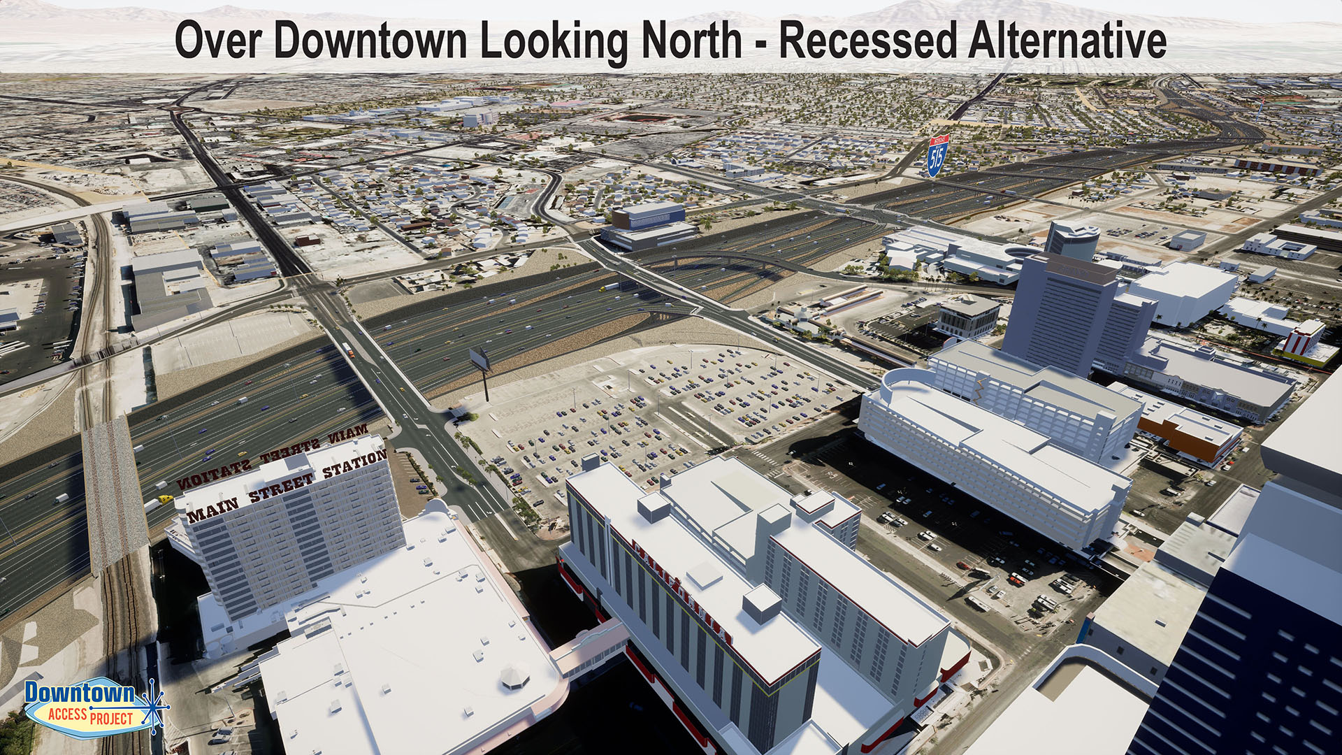 Over Downtown Looking North - Recessed Alternative