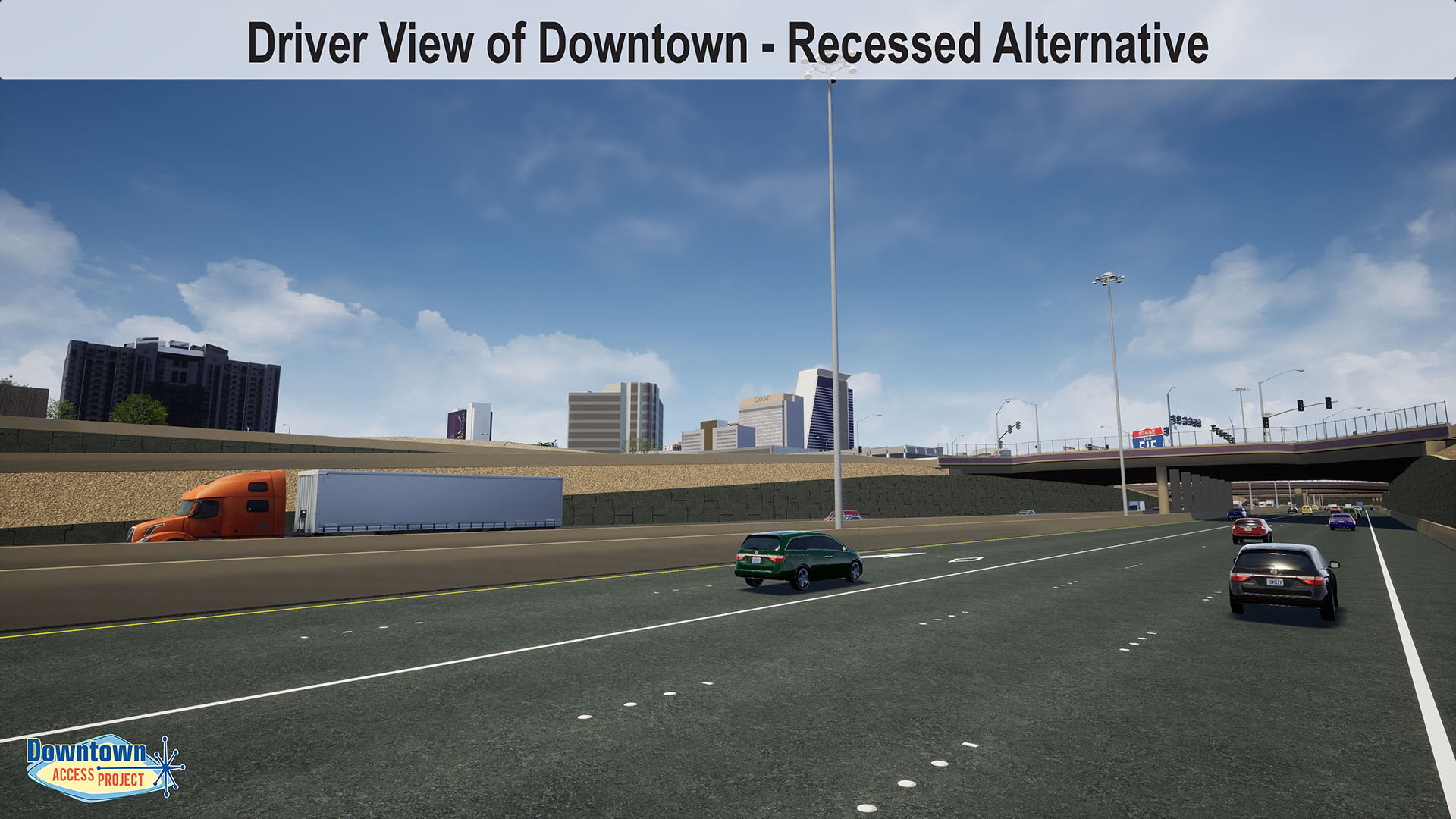 Driver View of Downtown - Recessed Alternative