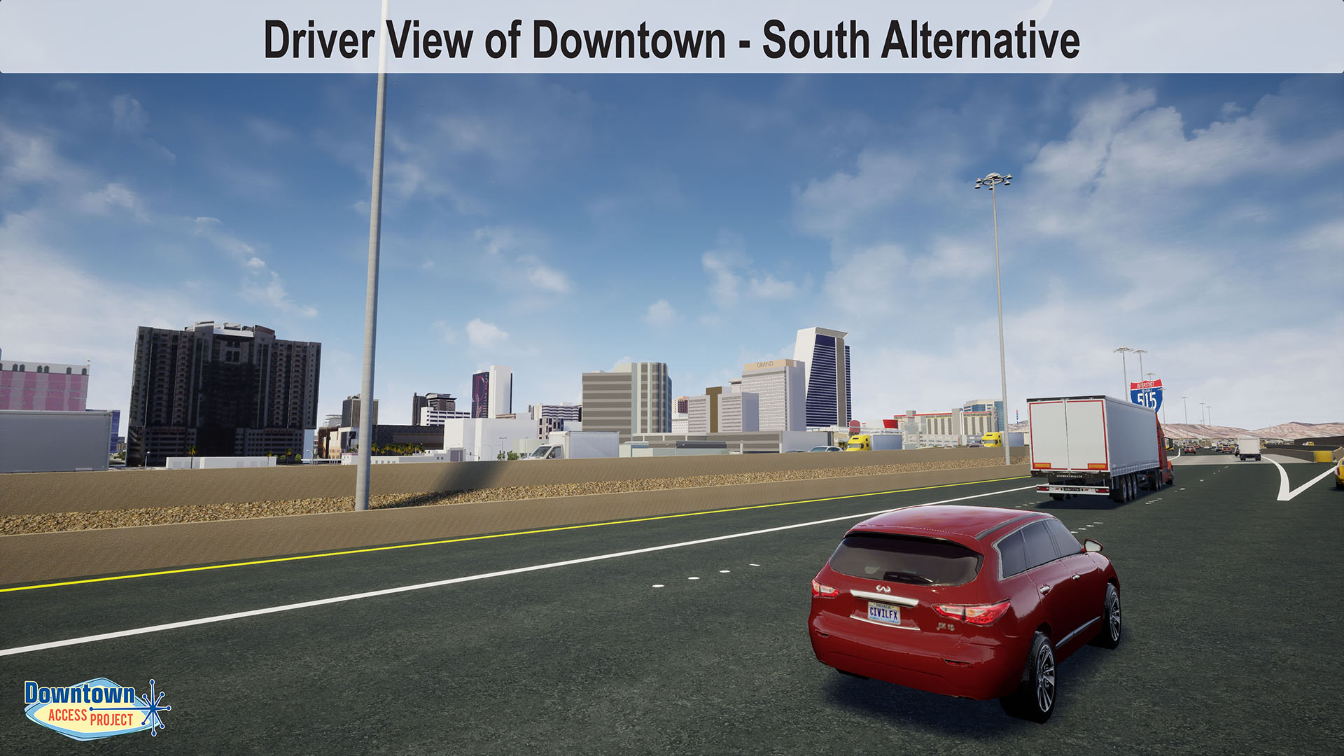 Driver View of Downtown - South Alternative