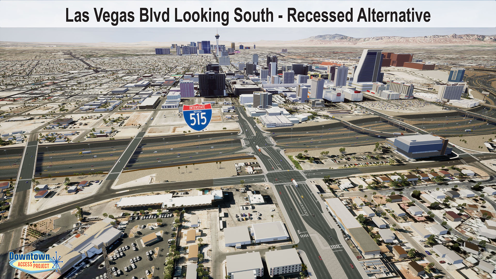 Las Vegas Blvd Looking South - Recessed Alternative