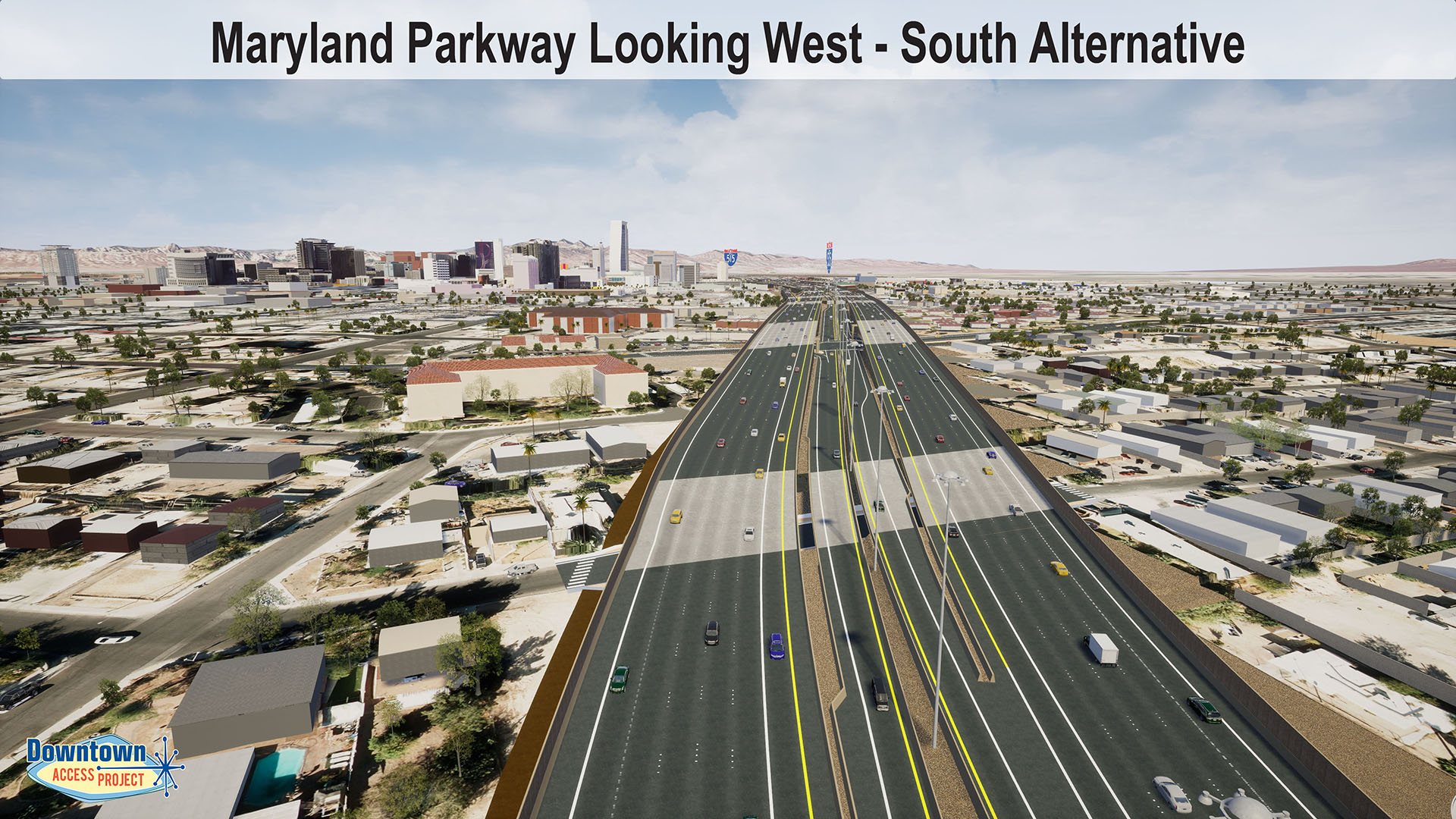 Maryland Parkway Looking West - South Alternative