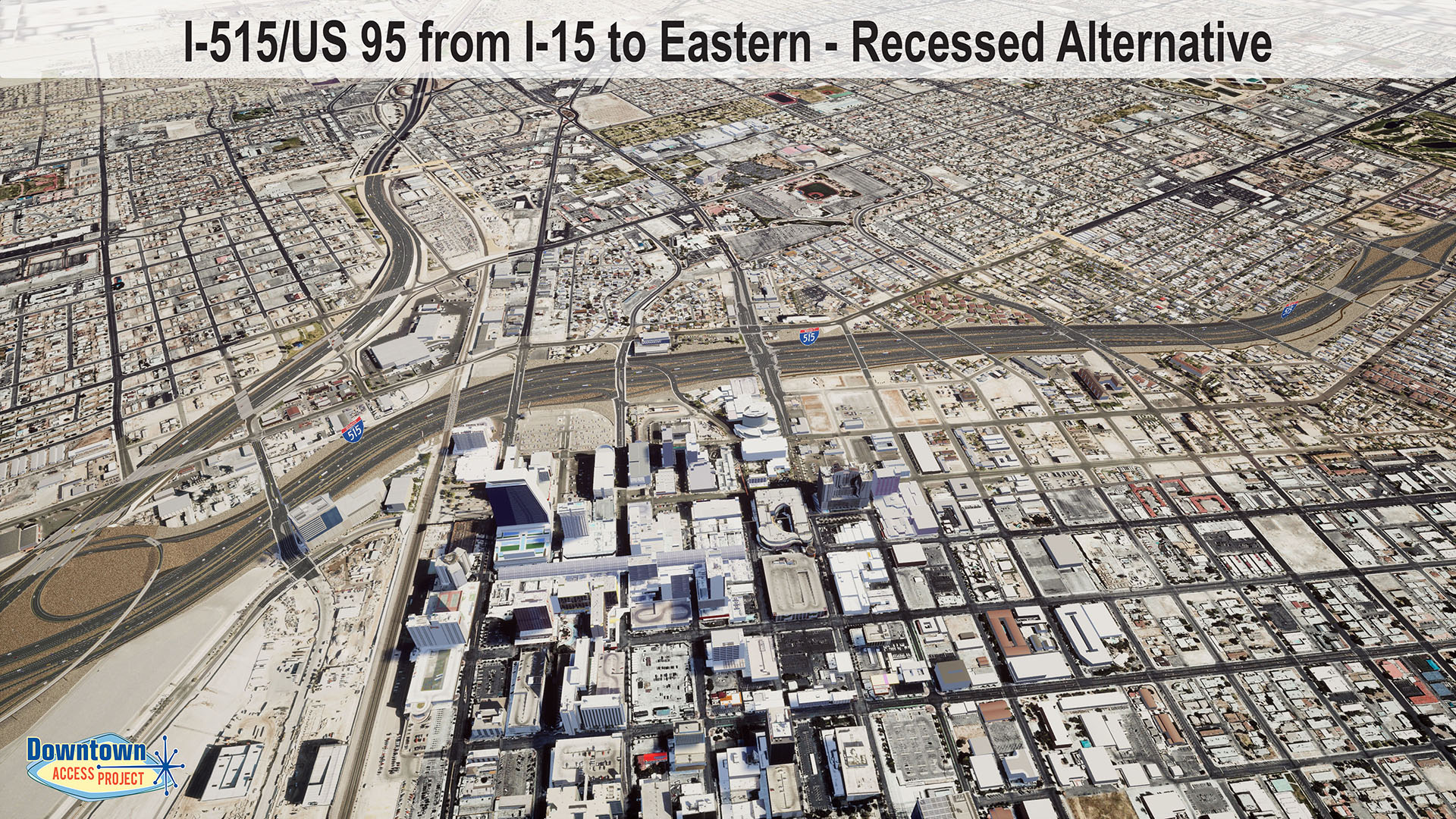 I-515/US 95 for I-15 to Eastern - Recessed Alternative