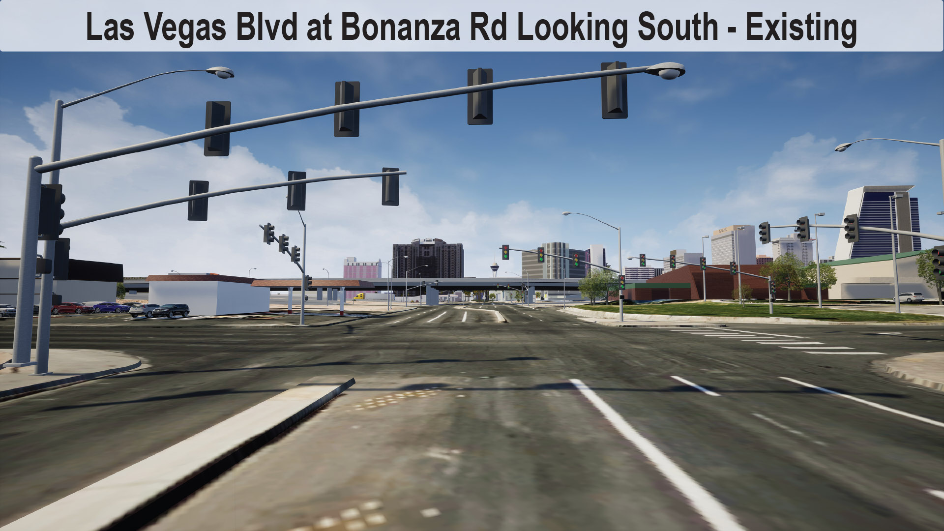 Las Vegas Blvd at Bonanza Rd Looking South - Existing