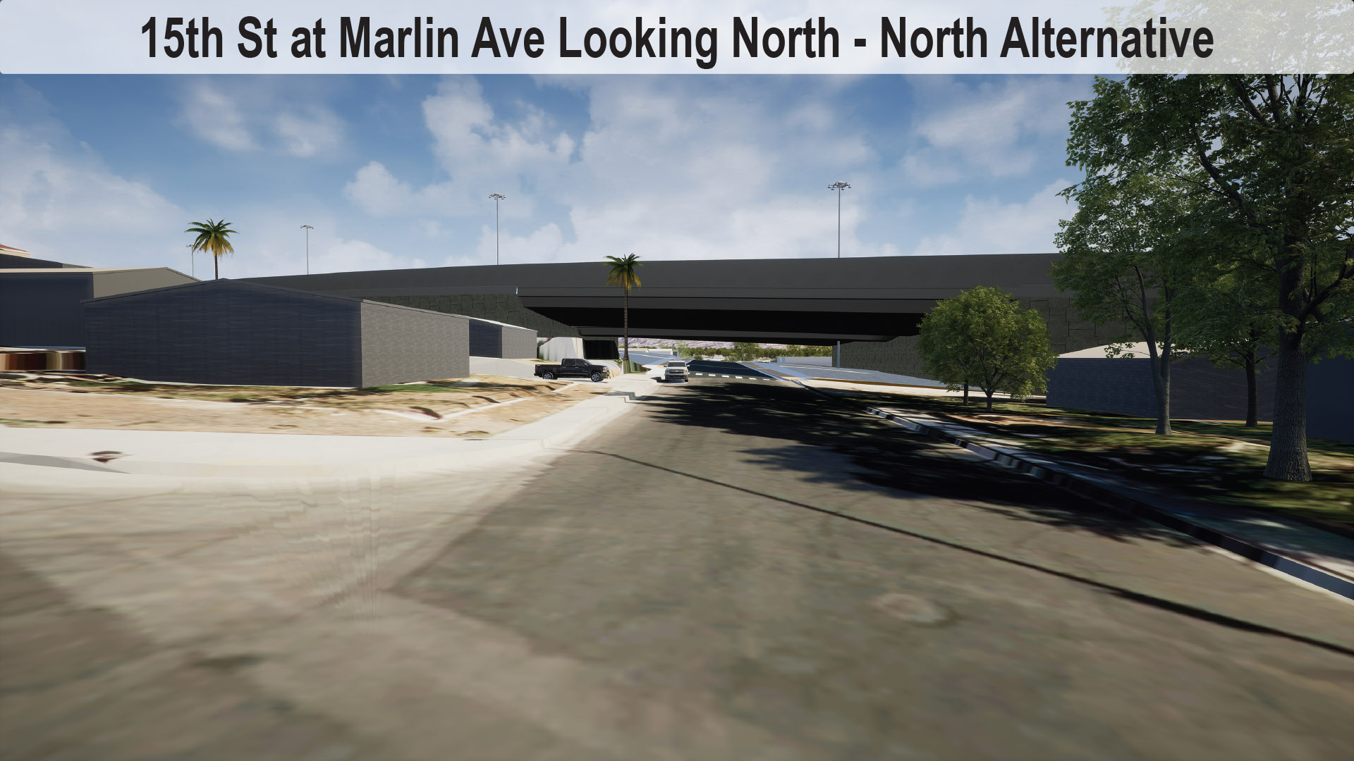 15th St at Marlin Ave Looking North - North Alternative