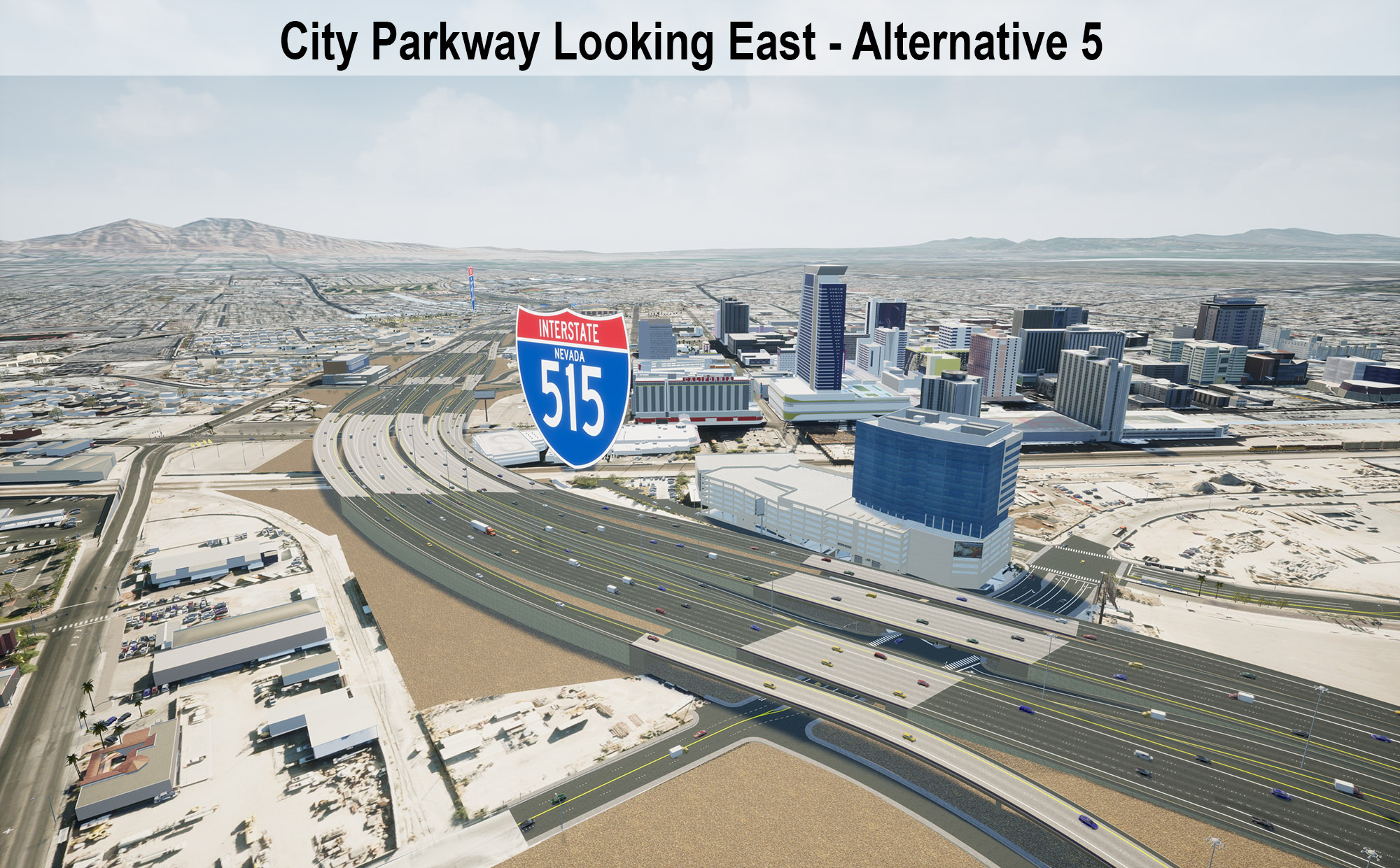 City Parkway Looking East - Alternative 5