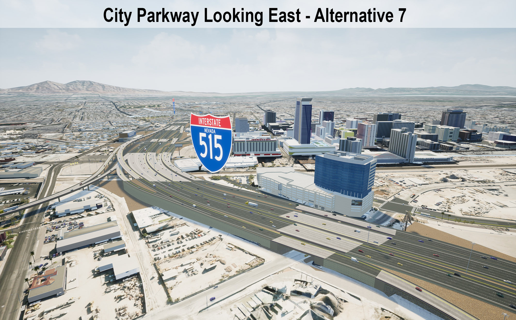 City Parkway Looking East - Alternative 7