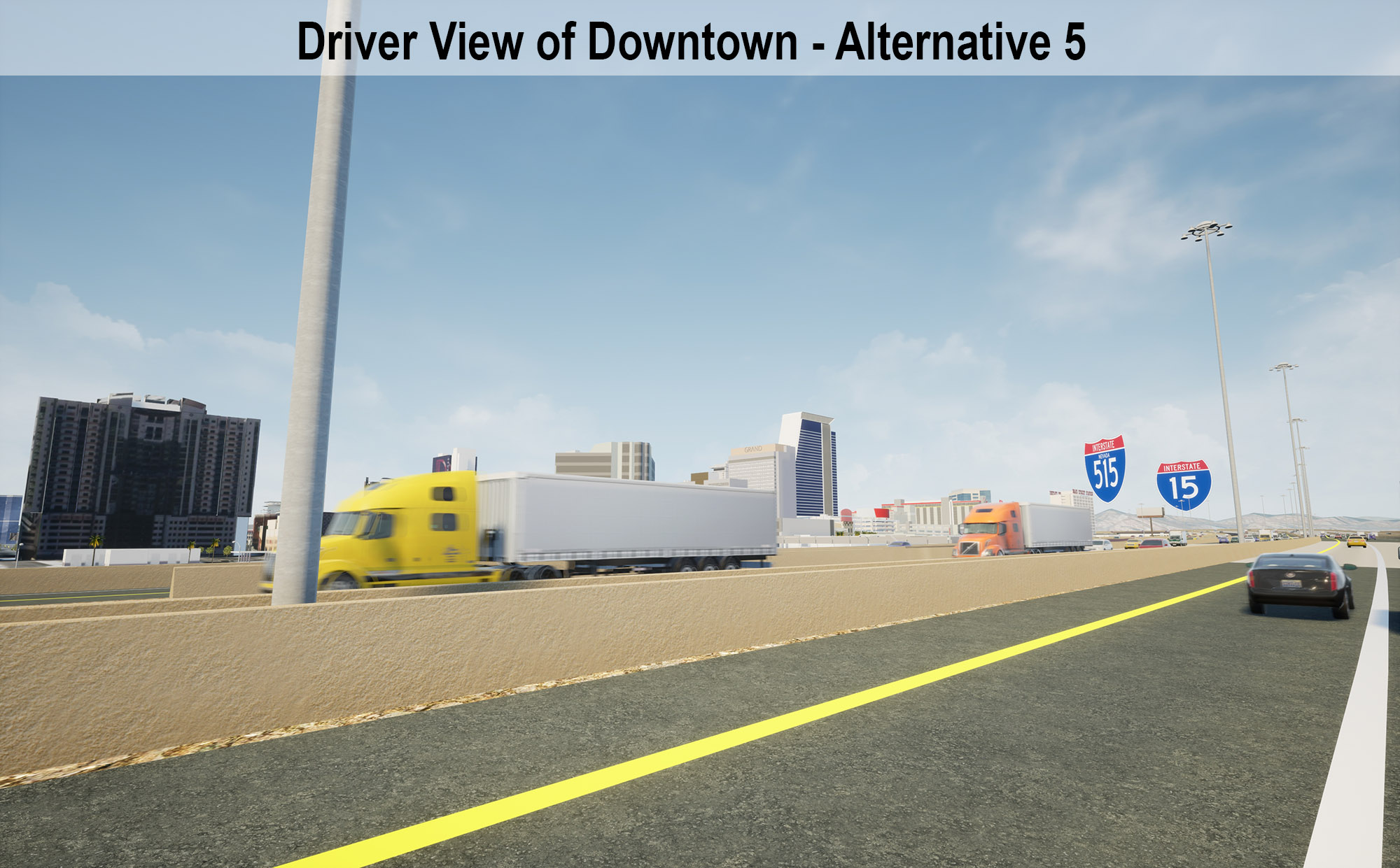 Driver View of Downtown - Alternative 5