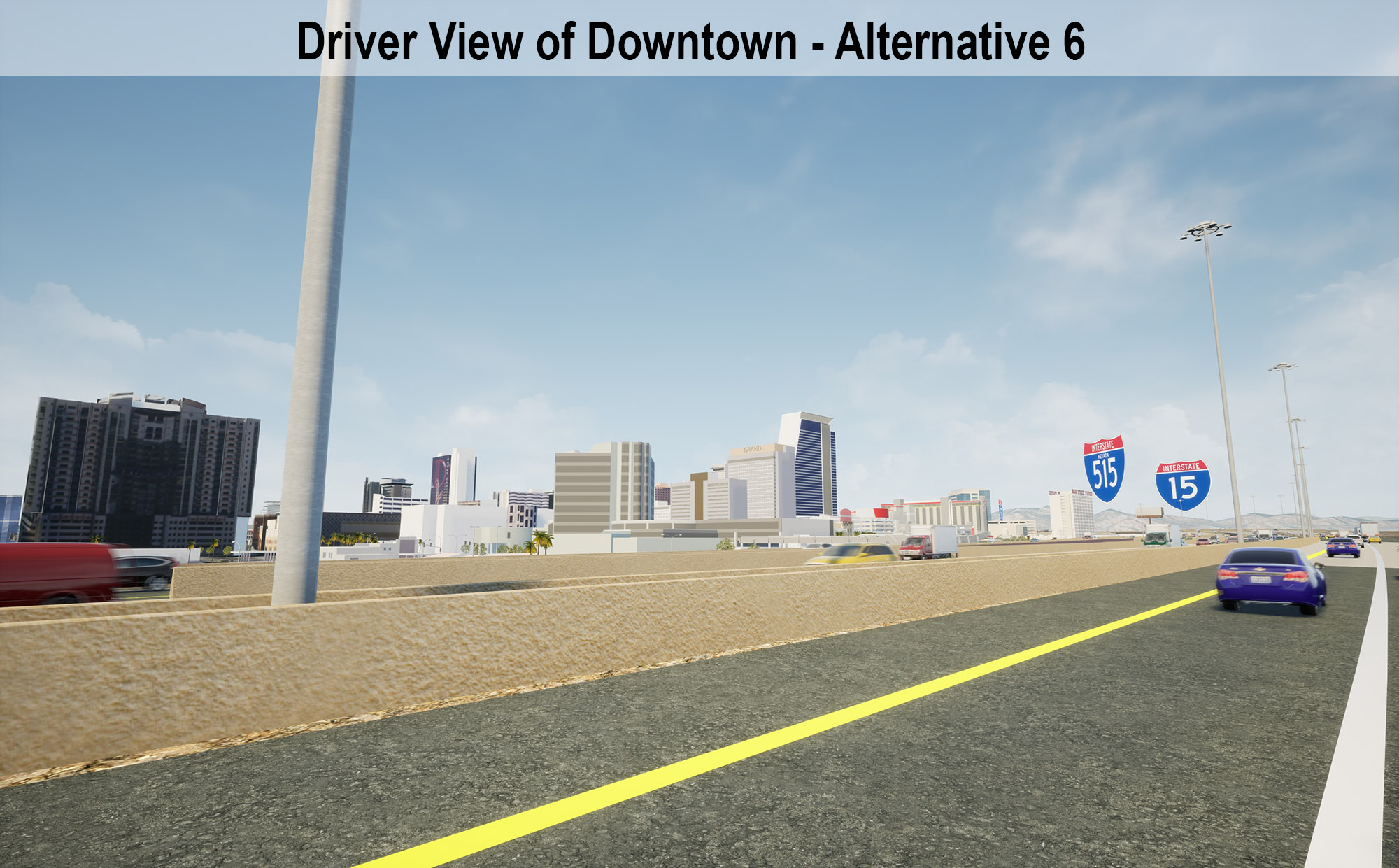 Driver View of Downtown - Alternative 6