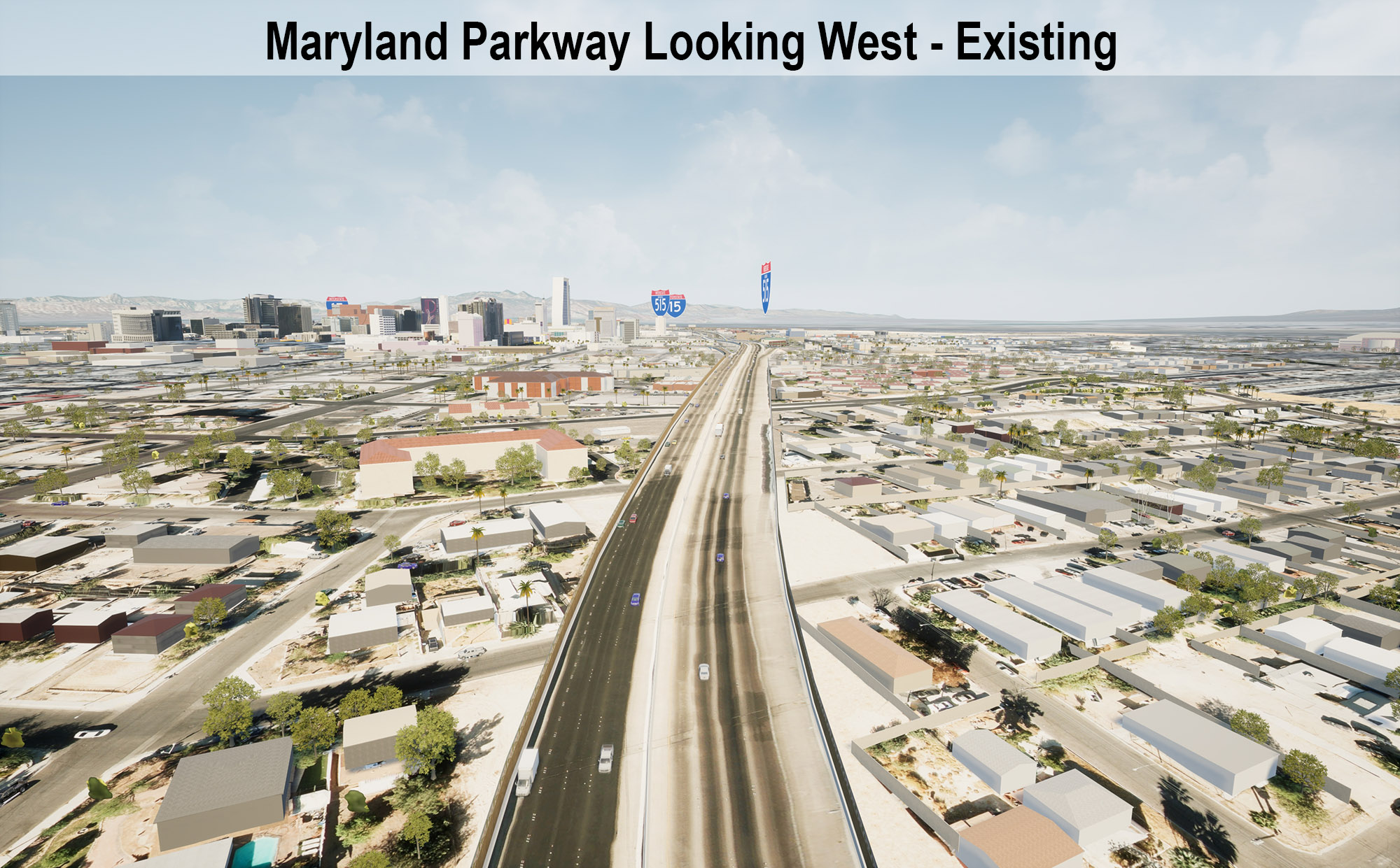 Maryland Parkway Looking West - Existing